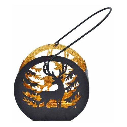 Подсвечник лесной олень, металл, 10х10 см, Breitner 55-2320