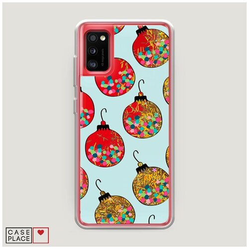 фото Чехол жидкий с блестками samsung galaxy a41 шарики с конфетти case place