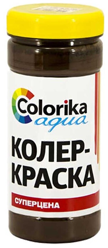 Колеровочная краска Colorika Aqua Колер-краска на водной основе, коричневый, 0.5 кг