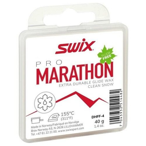 фото Мазь скольжения парафин swix marathon white dhff-4, 40 g (без фтора)