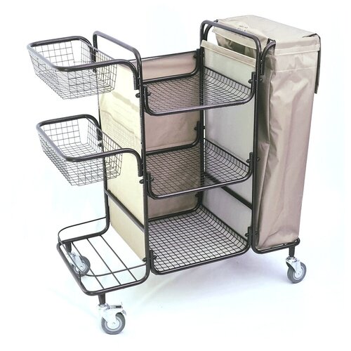 Тележка олдак разборная для горничной, ТГР 1 бежевый мешок