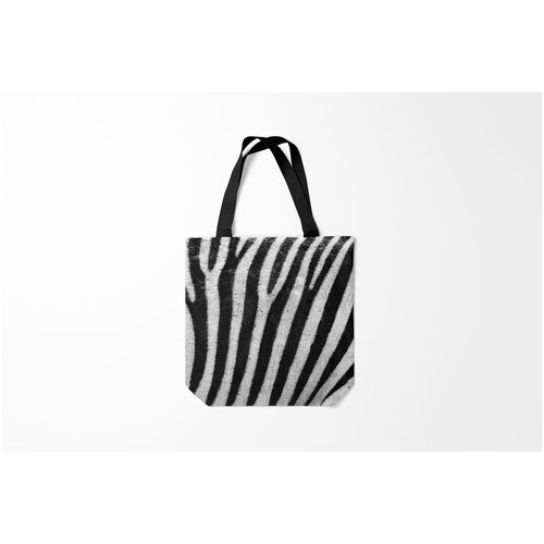 фото Сумка-шоппер / 40х40 см / звери / зебра burnettie
