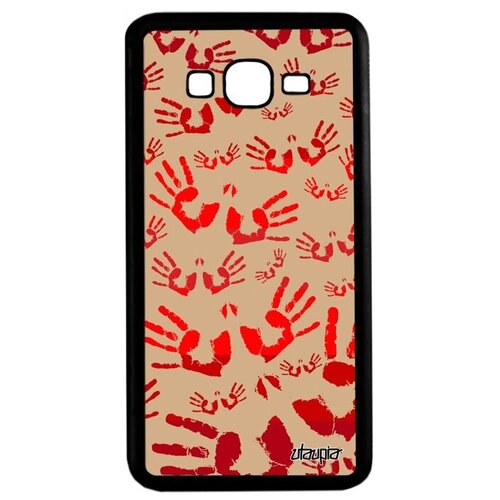 фото Яркий чехол для мобильного // galaxy grand prime // "отпечаток ладони" след дизайн, utaupia, красный