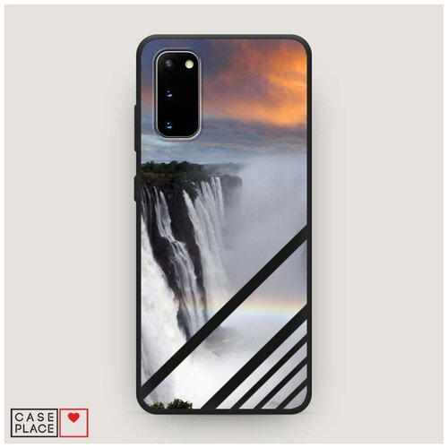 фото Чехол силиконовый матовый samsung galaxy s20 туманный водопад case place