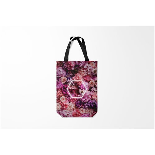фото Сумка-шоппер / 31х42 см / девушкам / красивые рисунки rose розы burnettie