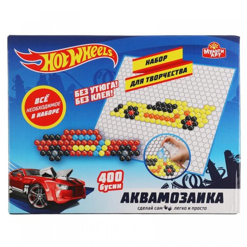 фото Мозаика аквамозаика, 10*10 см, 400 элементов hot wheels multi art 316022 - 1 шт. qwen