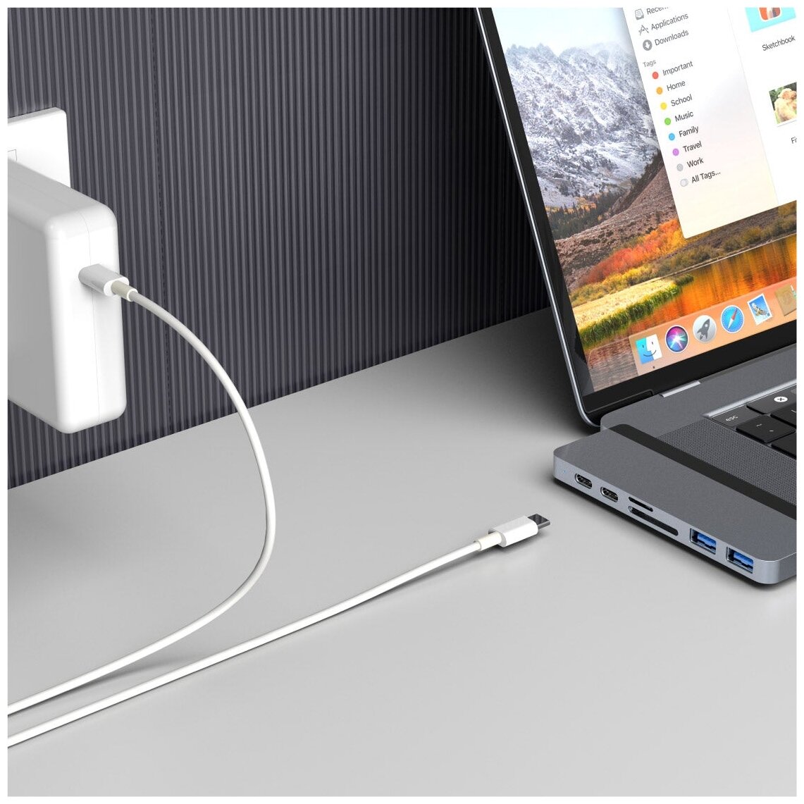 Адаптер HyperDrive DUO 7-in-2 Hub для USB-C Silver