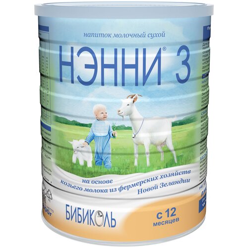 Смесь БИБИКОЛЬ Нэнни 3, от 1 года, 800 г напиток бибиколь сухой молочный нэнни 3 на основе козьего молока с 12 мес 800 г