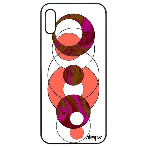 фото Защитный чехол на // honor 8a // "круги" кольца дизайн, utaupia, розовый