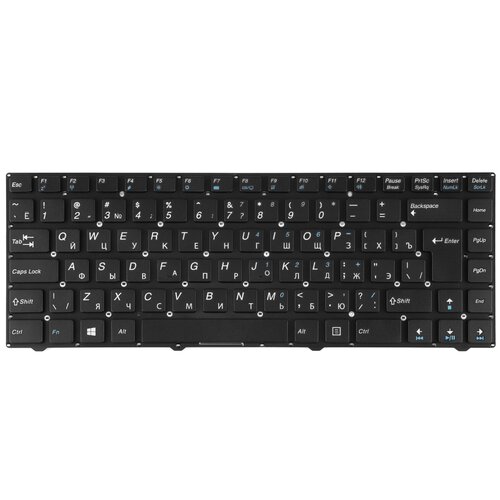 Клавиатура для ноутбука DNS Pegatron B14Y Clevo W740 черная с рамкой 1287₽