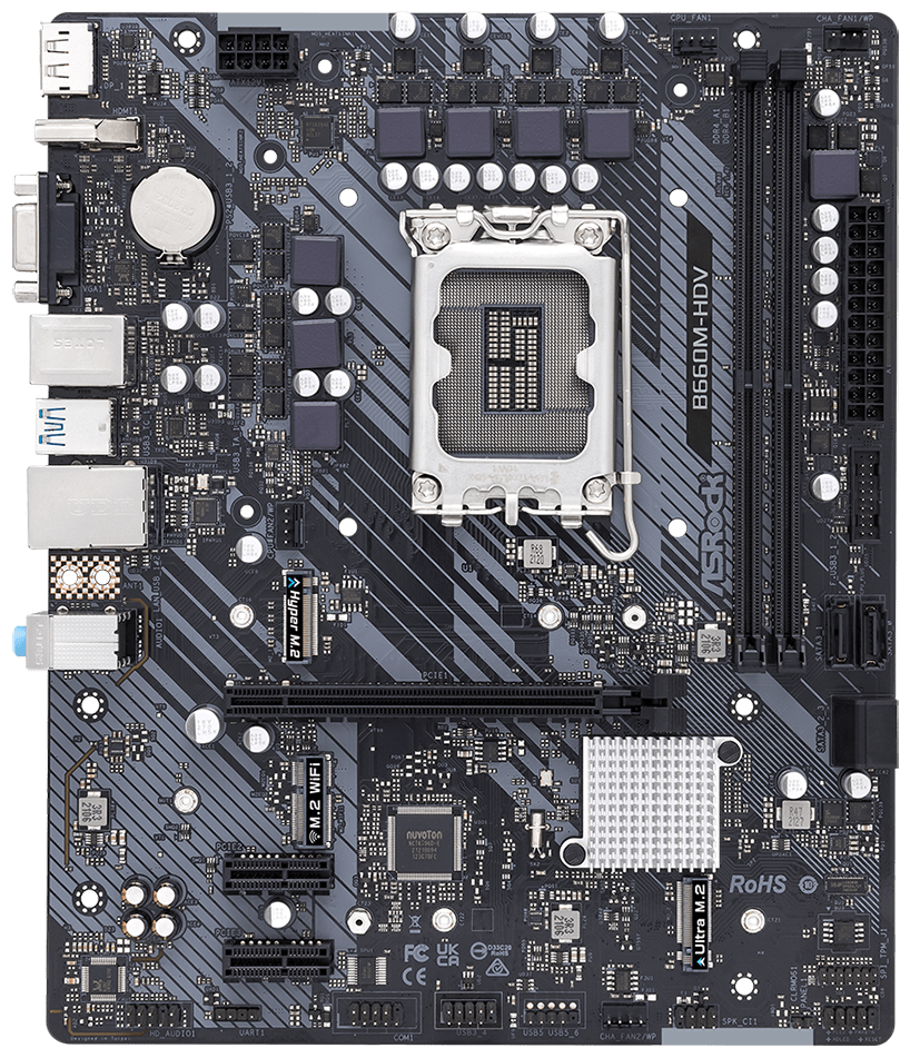 Материнская плата ASROCK B660M-HDV (LGA1700, mATX)