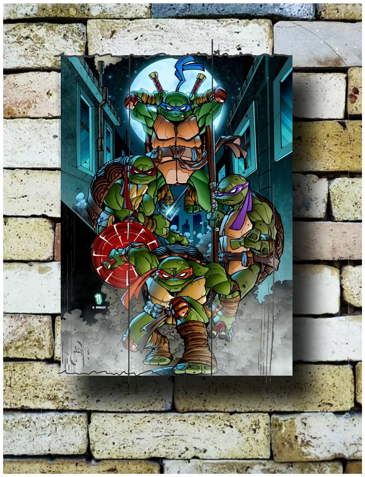 Картина на досках 'Черепашки Ниндзя. Tmnt' 30/40 см