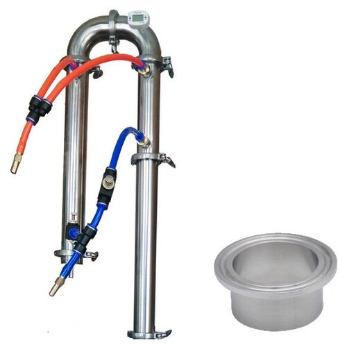 Колонна для дистилляции 2 дюйма с приварным патрубком и комплектом фитингов и трубок бражная 1264000₽