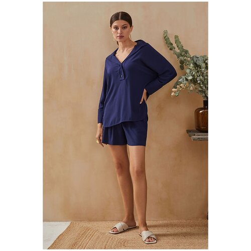 Laete рубашка 61744-1 темно-синий L синий