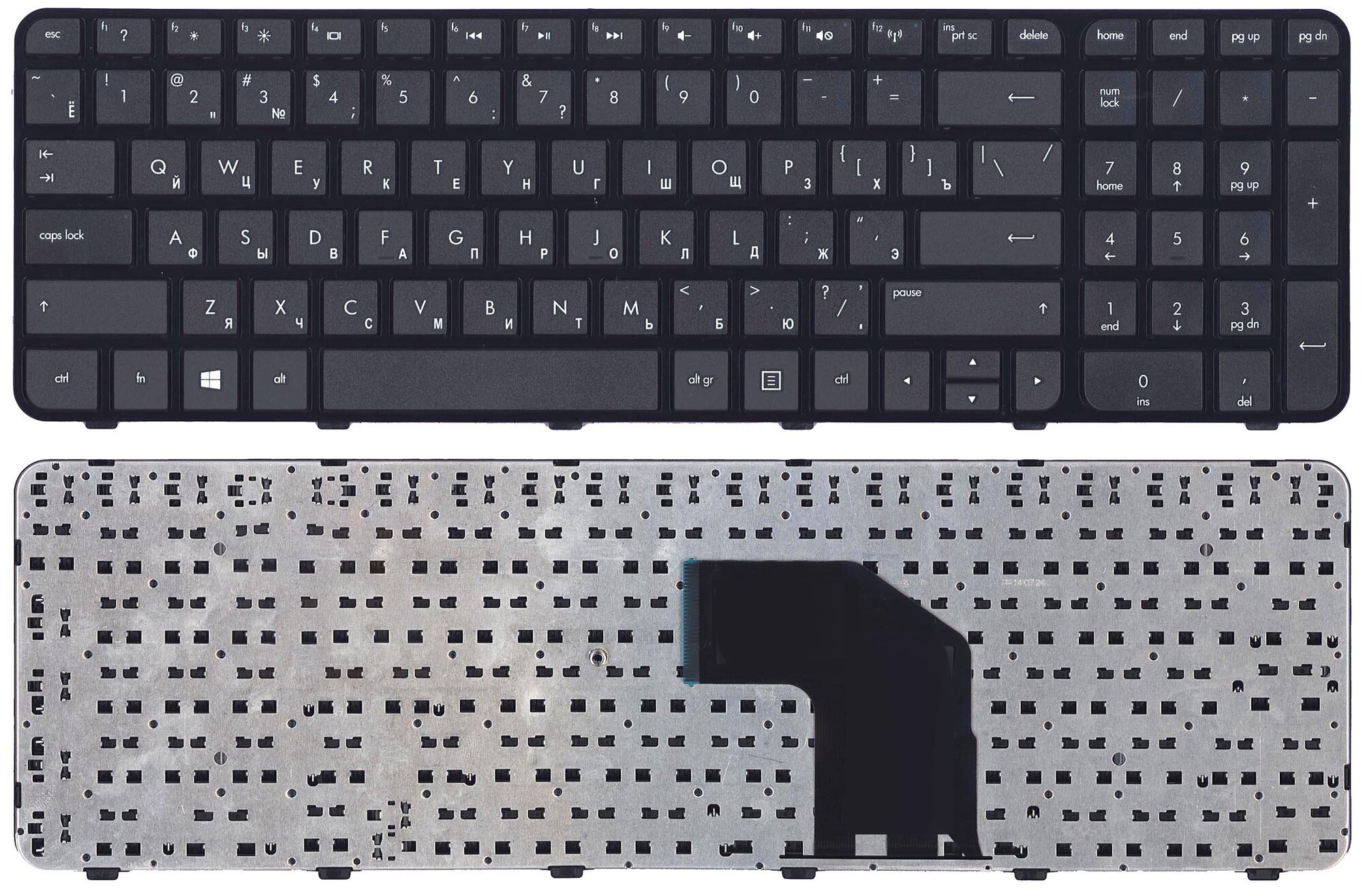 Клавиатура для ноутбука HP Pavilion G6-2000 черная с рамкой арт 010411 990₽