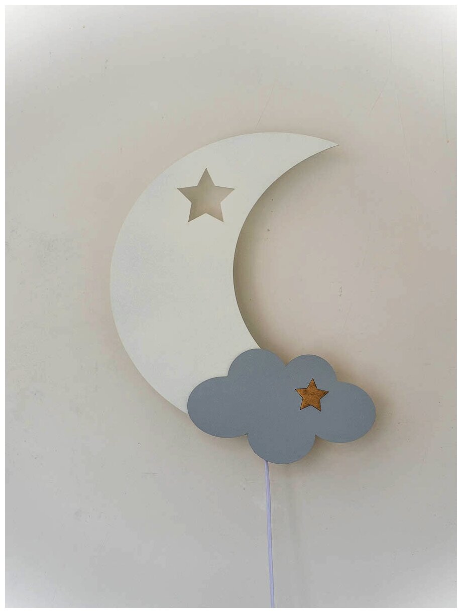 Детский светильник настенный Луна на стену / ночник настенный в детскую комнату, спальню для детей, новорожденным подарок на новый год - фотография № 7
