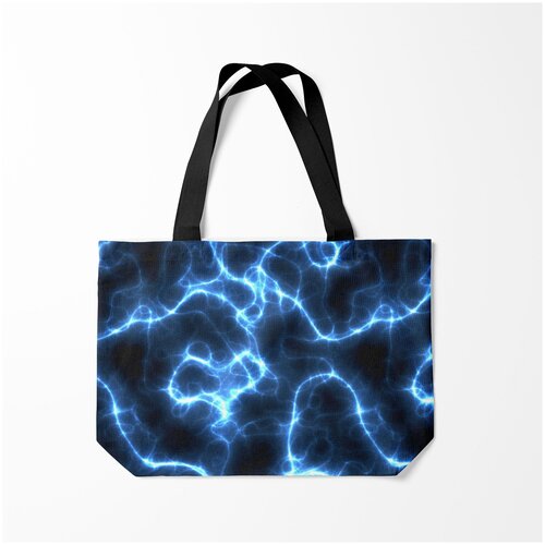 фото Сумка-шоппер / 46х35 см / неоновые принты / разные электро burnettie