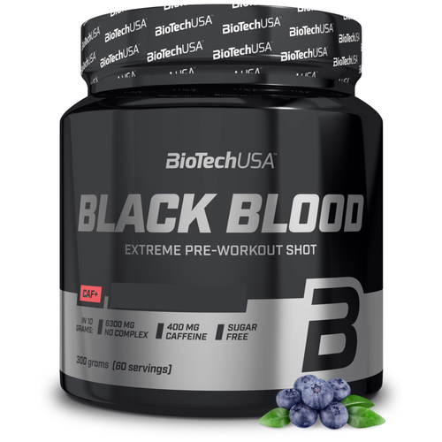 фото Предтренировочный комплекс biotechusa black blood caf+ черника 300 г