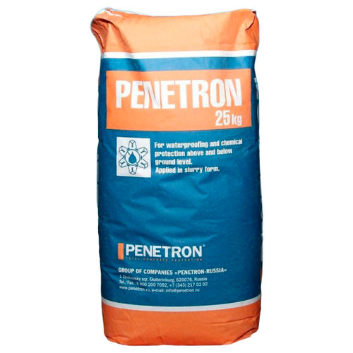 Пенетрон 25кг (Крафт-мешок) смесь для гидроизоляции бетонных поверхностей пенетрон penetron ведро 25 кг
