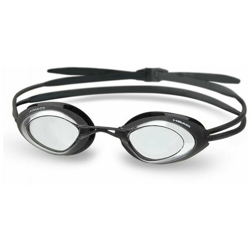 фото Стартовые очки для плавания head stealth lsr, цв.рамки черный прозрачные стекла, цв.обт. черный