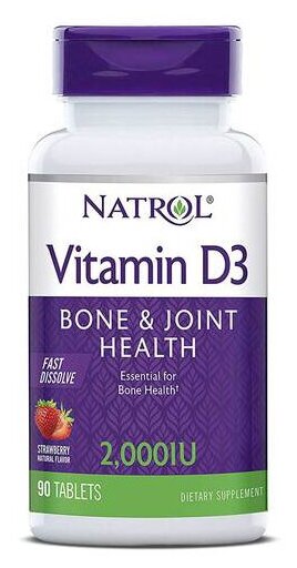 Natrol Vitamin D3 2000 IU fast dissolve 90 tabl (90 таблеток)