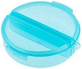 Коробка пластиковая для мелочей GAMMA, круглая, 5,5см, голубой, 1шт