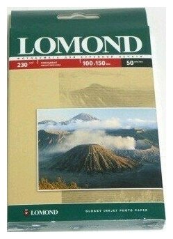 Фотобумага LOMOND Односторонняя Глянцевая 230г/м2, A6 (10X15)/ 50л. для струйной печати