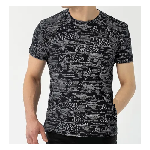 Футболка Karim, размер 48, серый, черный