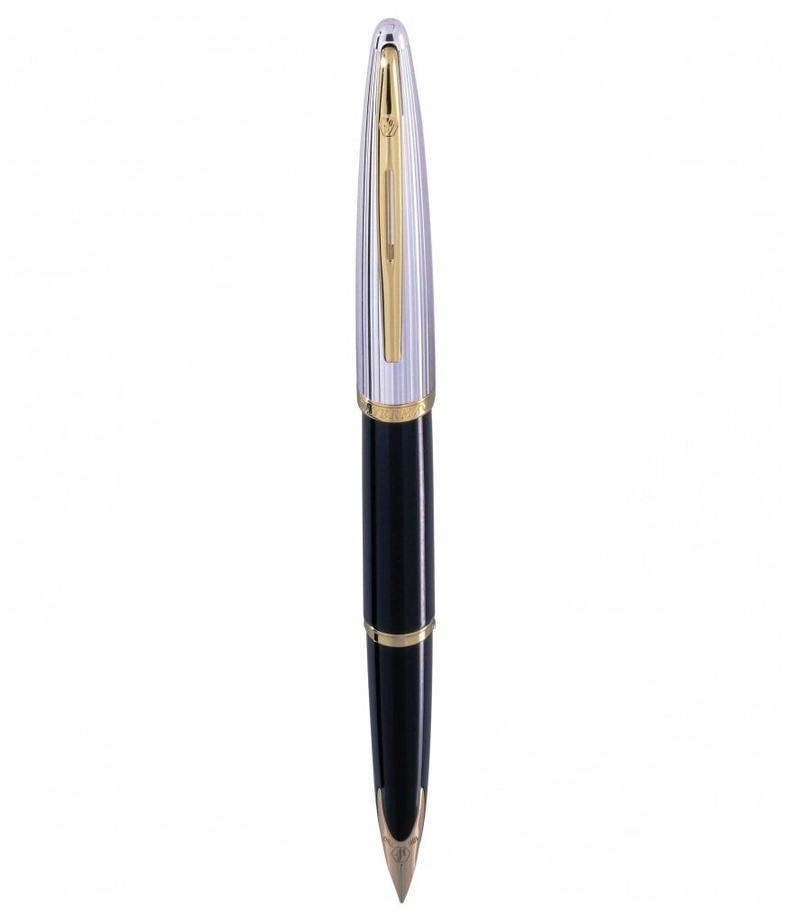 Ручка Waterman Carene, цвет: Black/Silver, перо: F (11200) в коробке 2010 (s0699920) .