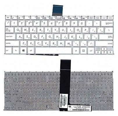 Клавиатура для ноутбука Asus F200CA F200LA F200MA X200CA X200LA X200MA белая без рамки 1450₽