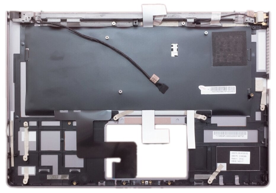 Клавиатура для ноутбука Lenovo IdeaPad U400C Русская черная с серым топкейсом