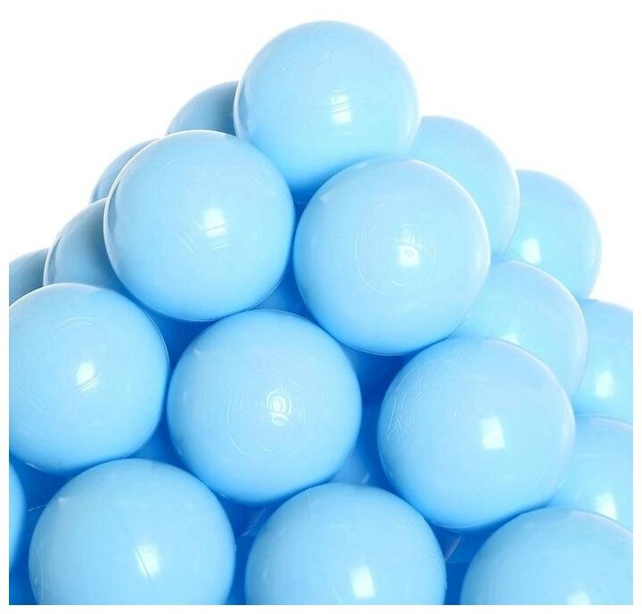 Набор шаров для сухого бассейна 500 штук, цвет светло-голубой - фотография № 1