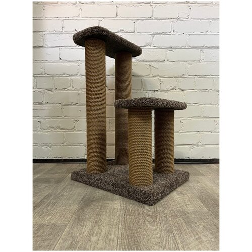 Когтеточка - лестница для кошек. 2 в 1. Высота 78 см (ковролин + джут)