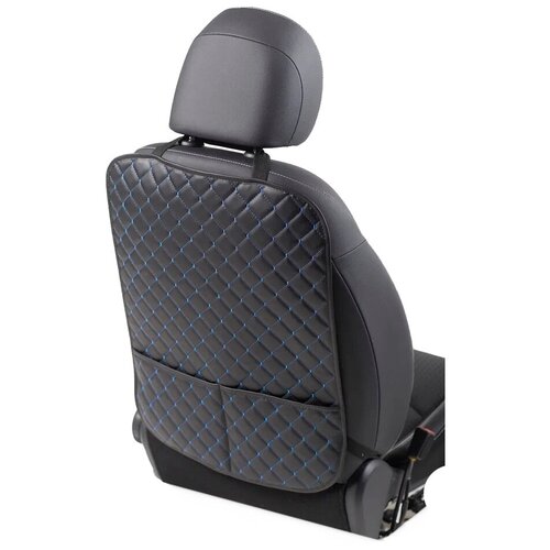 фото Защитная накидка на сиденье с карманами- roofrackpro - экокожа - синяя нить arm auto