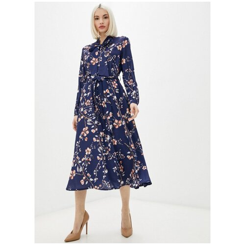 фото Платье с рисунком 01, каляев, размер 50, синий