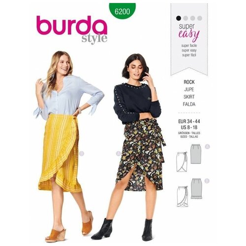 Выкройка Burda 6200 - Женская (юбки) выкройка burda 6241 женская юбки