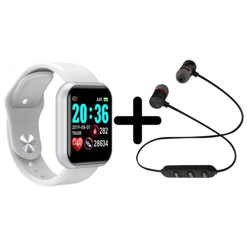 Умные часы BandRate Smart BRSD2020SW-SET1 с беспроводными наушниками мониторингом сна шагомером 314000₽