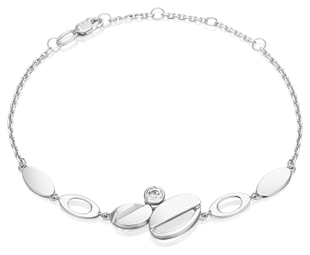 Браслет PLATINA jewelry из золота 585 пробы с топазом white 