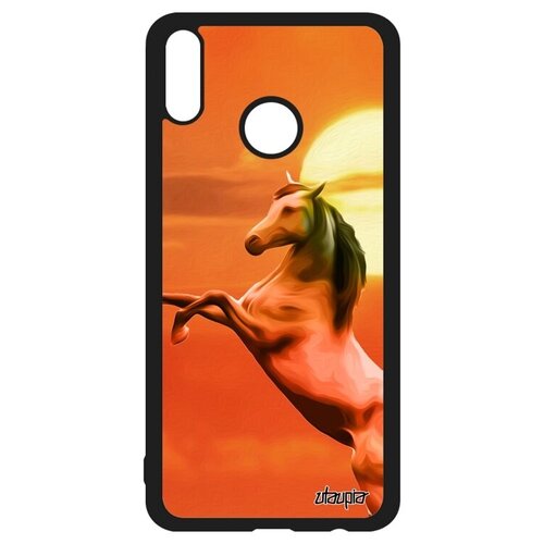 фото Противоударный чехол для телефона // honor 8x // "лошадь" рысак пони, utaupia, оранжевый