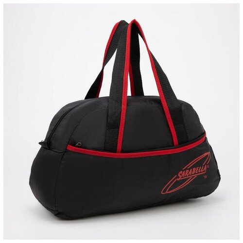 фото Сумка спортивная на молнии, наружный карман, цвет чёрный sarabella