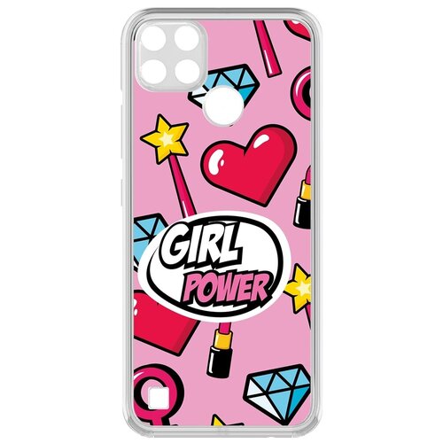 Чехол-накладка Krutoff Clear Case Женский день - Girl Power для Realme C25Y чехол накладка krutoff clear case женский день girl power для samsung galaxy a33 a336