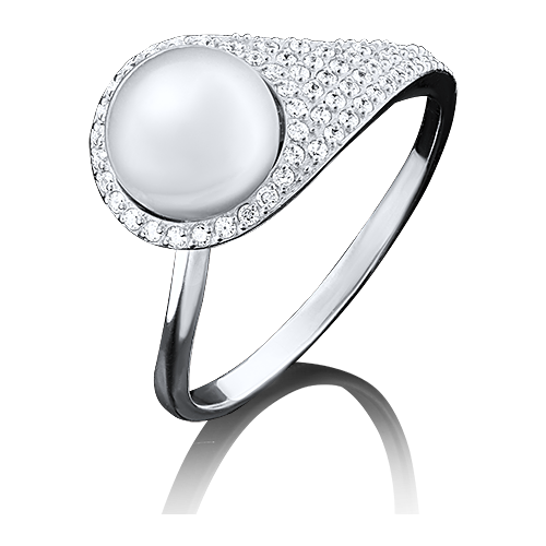 PLATINA jewelry Золотое кольцо с жемчугом 01-3650-00-302-1120-33, размер 16