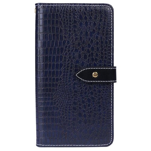 фото Чехол-книжка mypads для huawei honor 7c/huawei honor play 7a high с фактурной прошивкой рельефа кожи крокодила с застежкой и визитницей синий