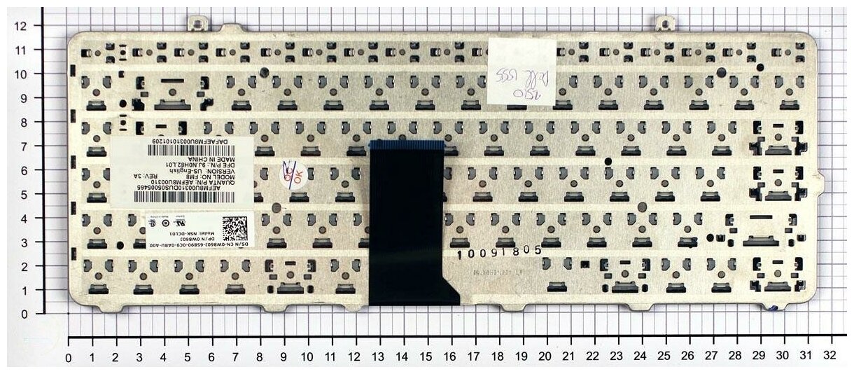 Клавиатура для ноутбука Dell E141395 русская черная