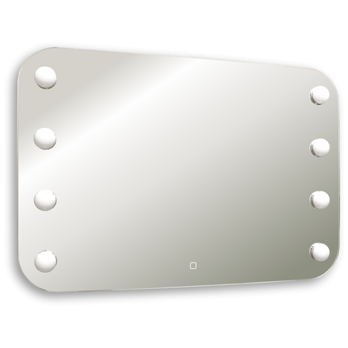 фото Зеркало сальма 800x550 (сенсорный выключатель, смена цвета, 8 ламп в комплекте) индиго