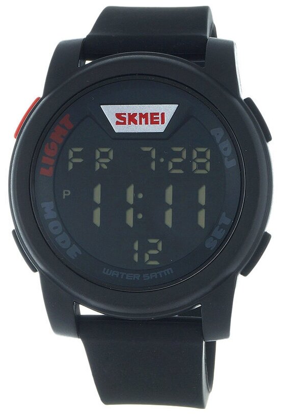 Часы Skmei/Скмей 1218 спортивные мужские подсветка Черные