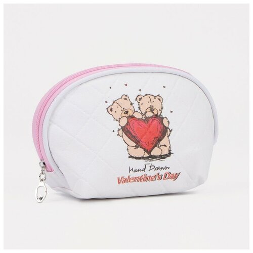 фото --- косметичка на молнии, цвет белый