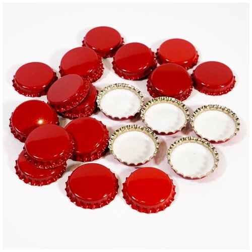 Кронен-крышки для бутылок «Елабужские крышки» Кронен-крышка 6,75 тип I (1000 шт) красная, обжимная