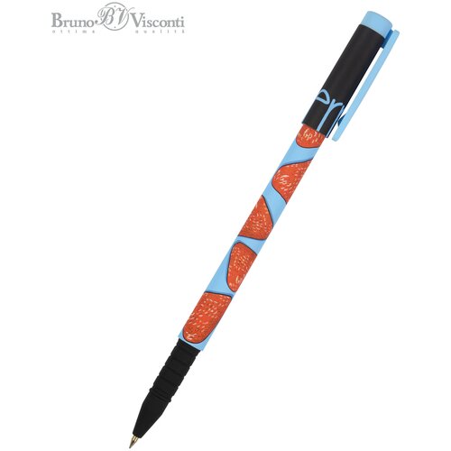 Ручка BrunoVisconti, шариковая, 0.5 мм, синяя, FunWrite «ягоды. Клубника», Арт. 20-0212/96