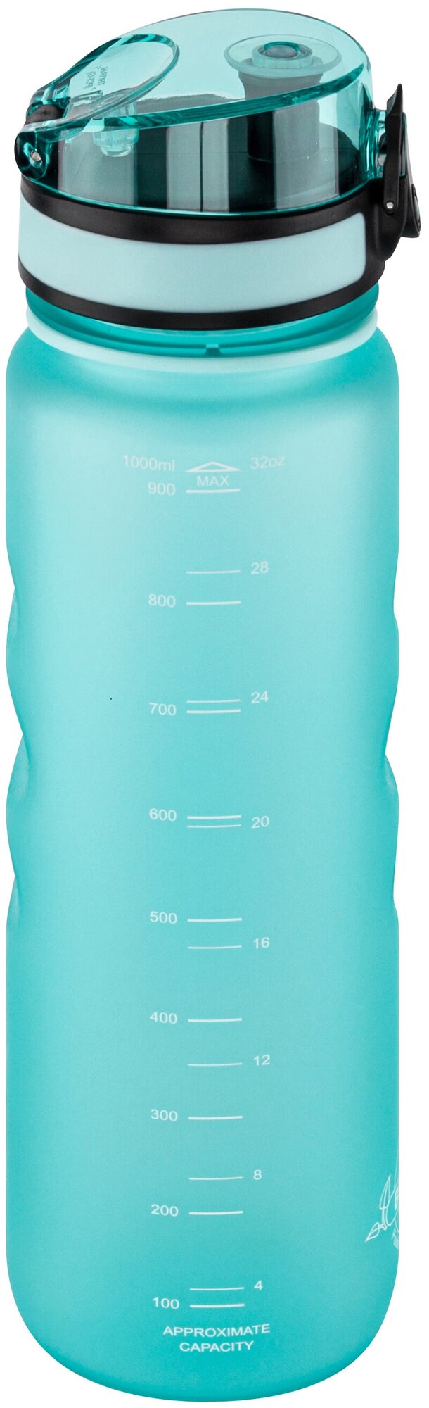 Бутылка для воды / спортивная бутылка / питьевая бутылка / для холодных и горячих напитков 1000 мл 7,8х7,8х28,5 см Elan Gallery Style Matte, аквамарин